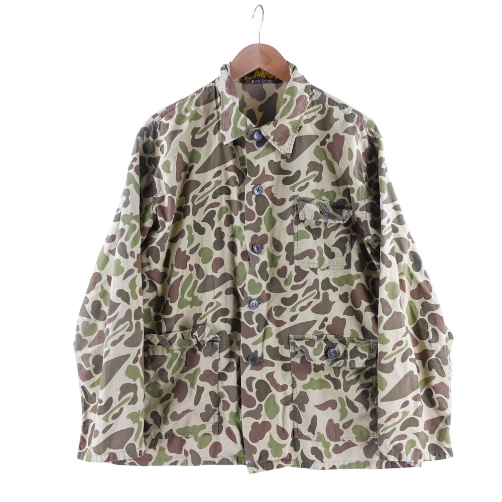 Vintage Caliber Mens Large Sportsman's Apparel Camo Hunting Jacket 100% Cotton